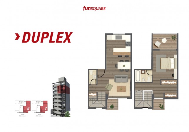 EDIFICIO NUEVO, CHAUVIN, EXCELENTE, 2 AMBIENTES EN DUPLEX, CON COCHERA, BALCON Y TERRAZA!!!!