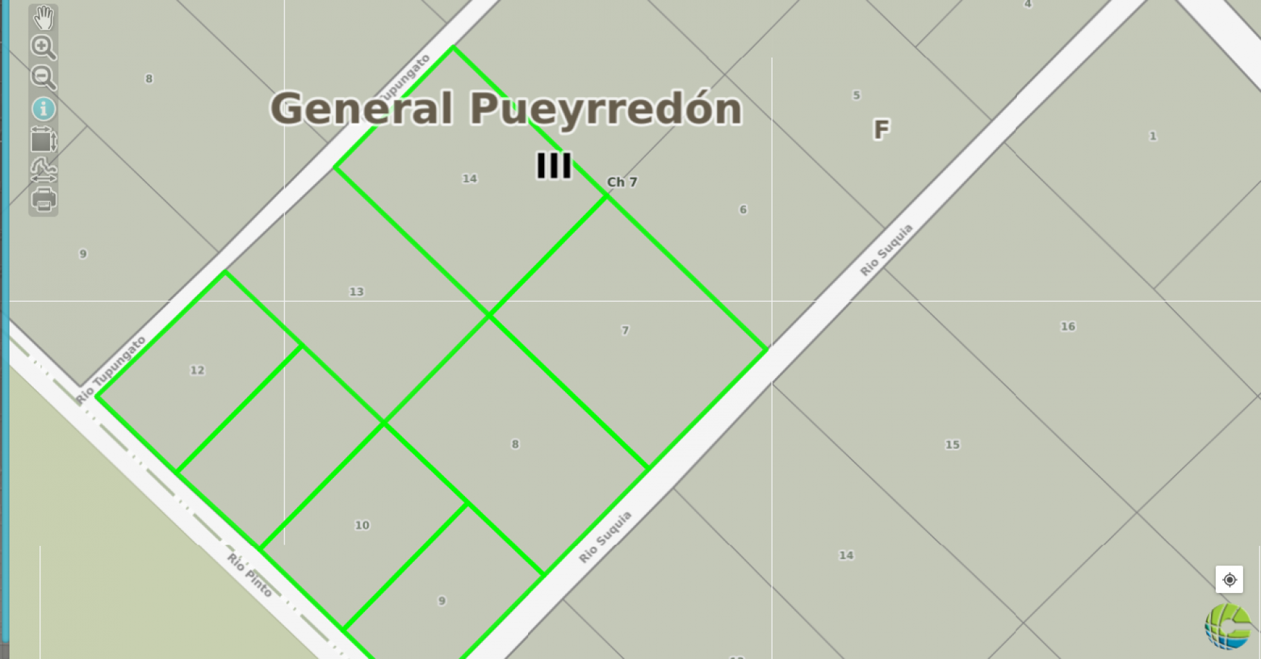 VENDE 11 LOTES, EN BLOCK O SEPARADOS, DE CASI 8 HECTAREAS TOTALES, ZONA LA GLORIA DE LA PEREGRINA , A METROS DE LA RUTA 226
