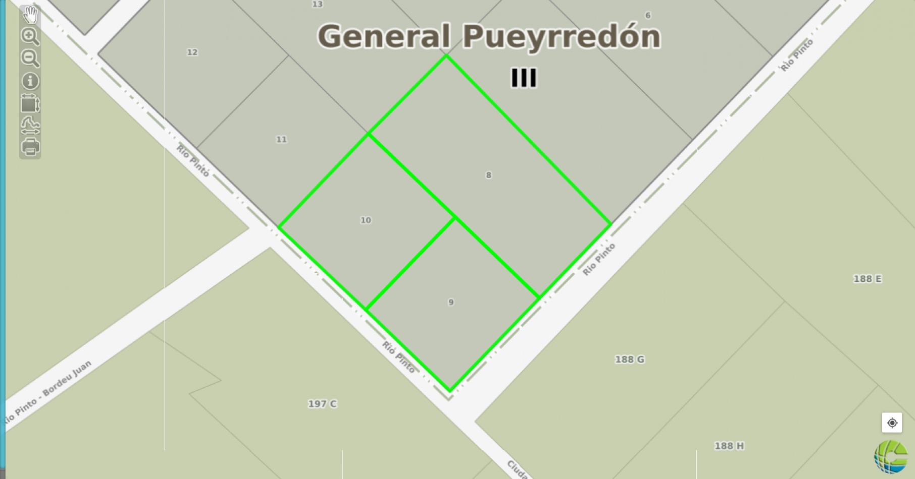 VENDE 11 LOTES, EN BLOCK O SEPARADOS, DE CASI 8 HECTAREAS TOTALES, ZONA LA GLORIA DE LA PEREGRINA , A METROS DE LA RUTA 226