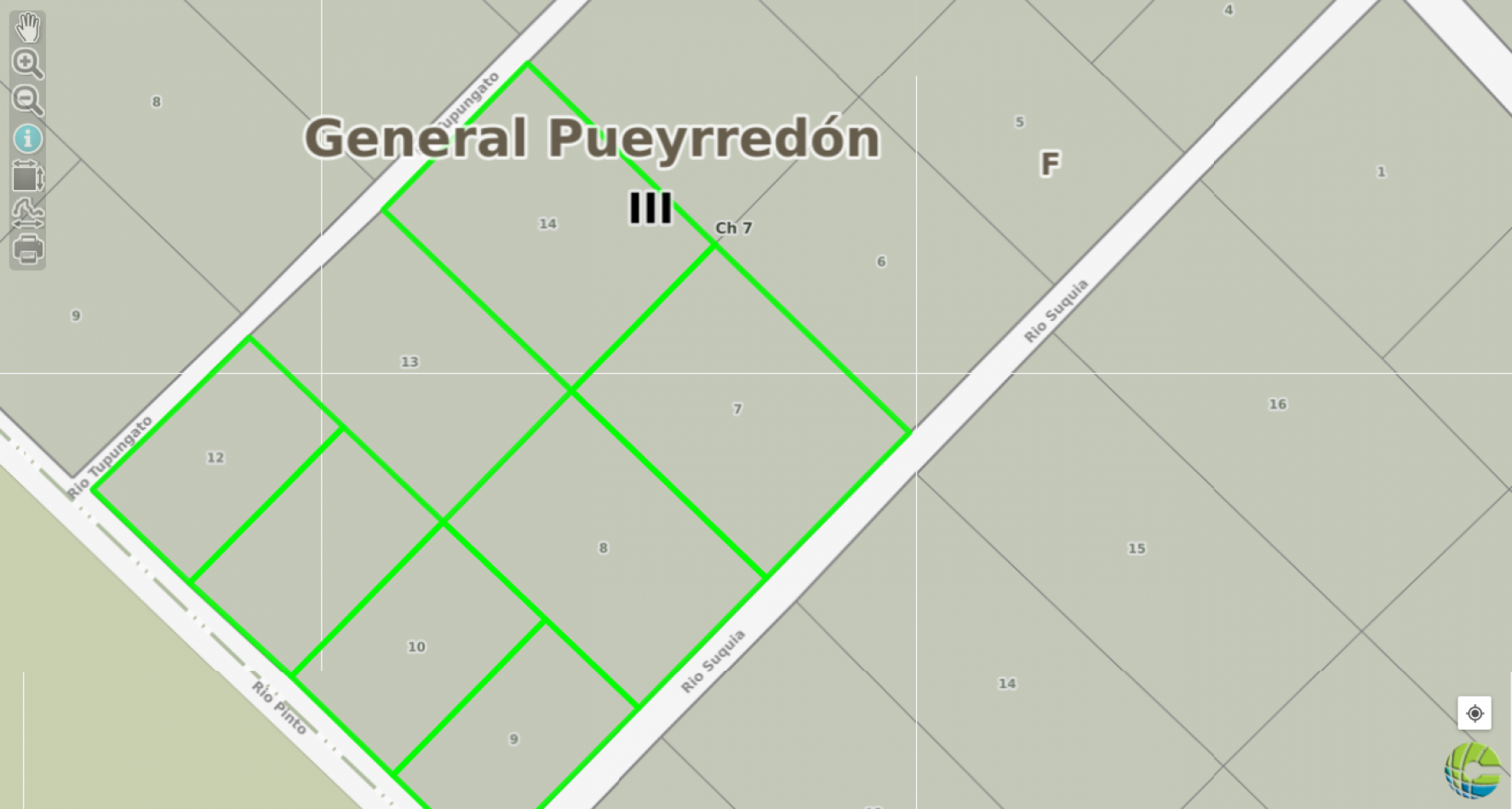 VENDE 11 LOTES, EN BLOCK O SEPARADOS, DE CASI 8 HECTAREAS TOTALES, ZONA LA GLORIA DE LA PEREGRINA , A METROS DE LA RUTA 226