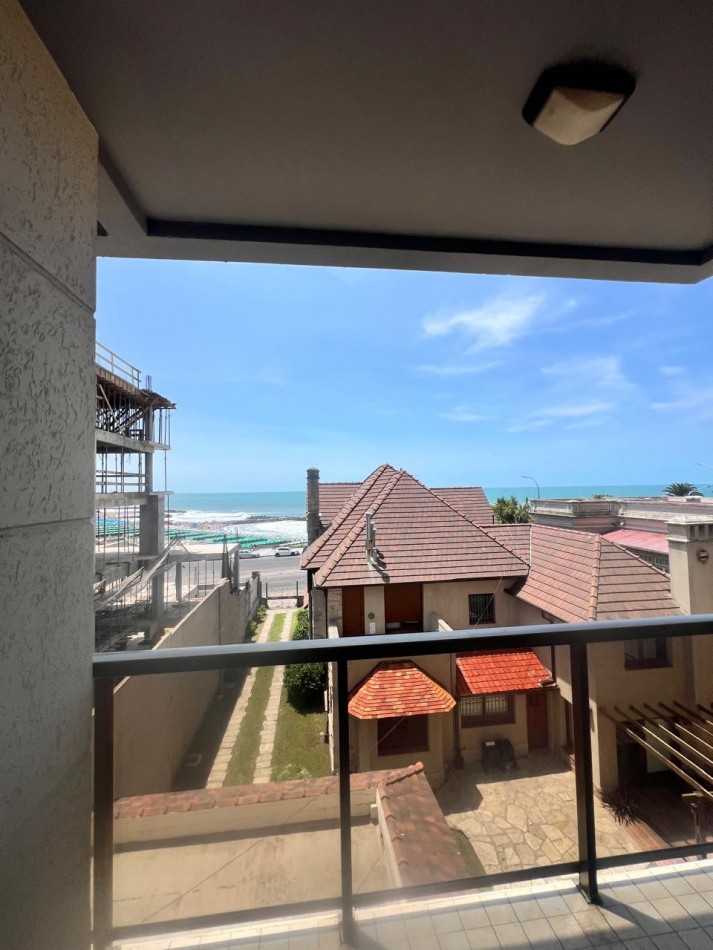 ALQUILER 24 MESES, MDP, IMPACTANTE PISO DE 3 AMB. LIVING COMEDOR, COCINA COMEDOR, LAVADERO , BALCONES, DOS COCHERAS, VISTA PLENA AL MAR  DESDE TODOS LOS AMBIENTES, UNICO !!!!