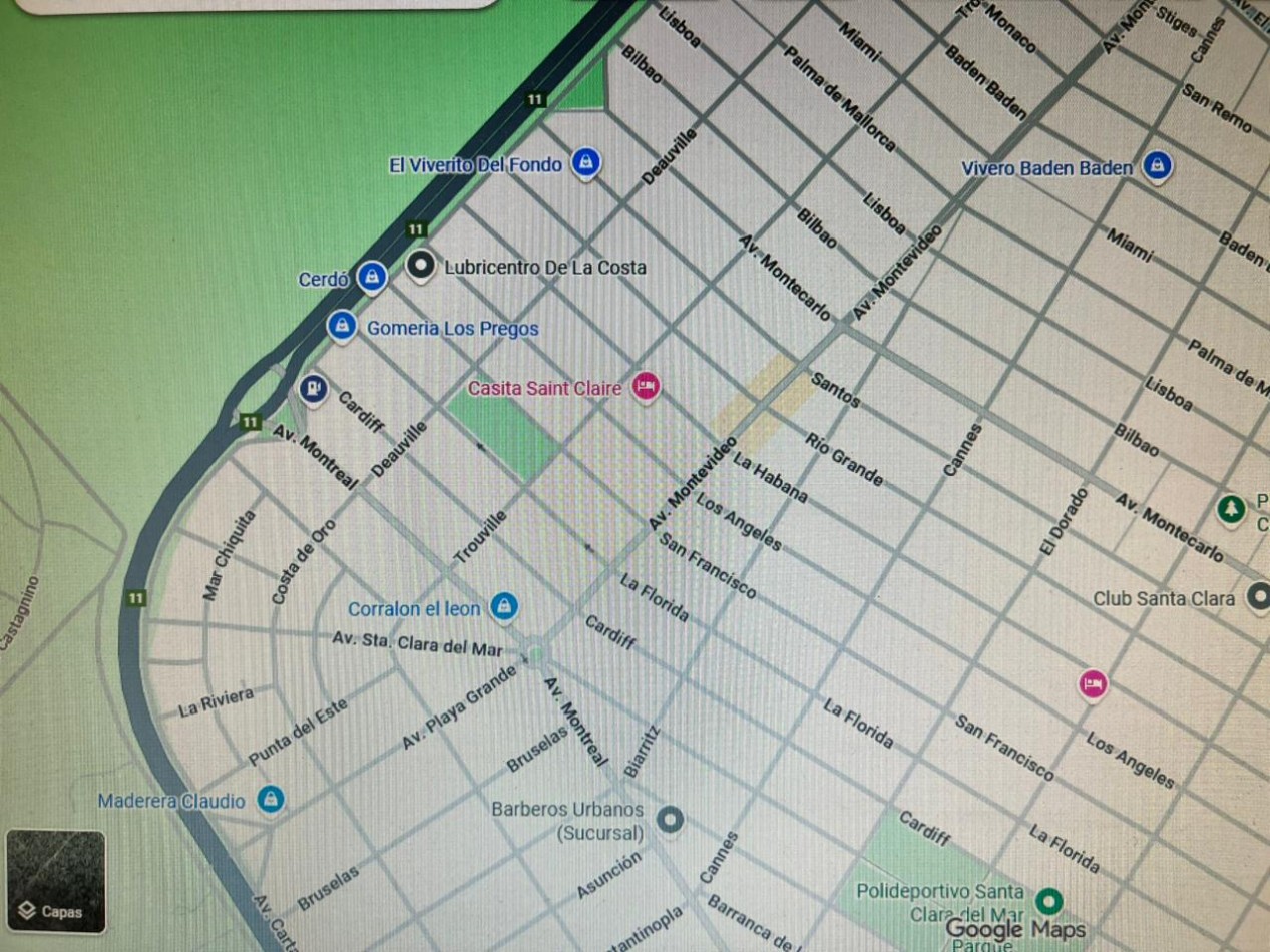 SUPER LOTE EN MAR CHIQUITA !!! CALLE SANTOS Y MONTEVIDEO, A POCOS  METROS DE LA RUTA Y DEL MAR